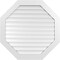 Ekena Millwork Octagonal Surface Mount PVC Gable Vent: Functional, w/ 3-1/2"W x 1"P Standard Frame, 40"W x 40"H GVPOC40X4001SF - alternate 1